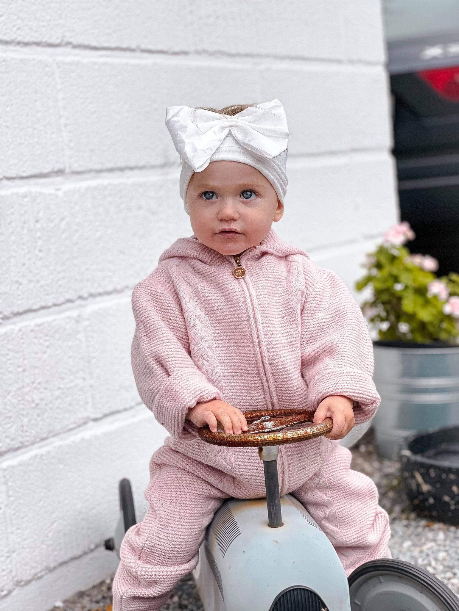 Bebé Biagio Hodeplagg Bella - Sateng pannebånd - Hvit