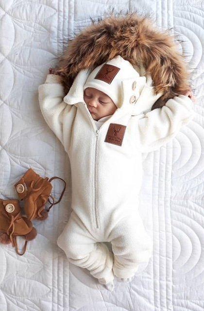 Bebé Biagio Norge Fleecedress baby Offwhite