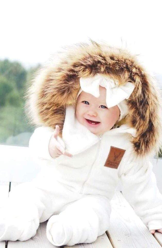 Bebé Biagio Norge Fleecedress baby Offwhite