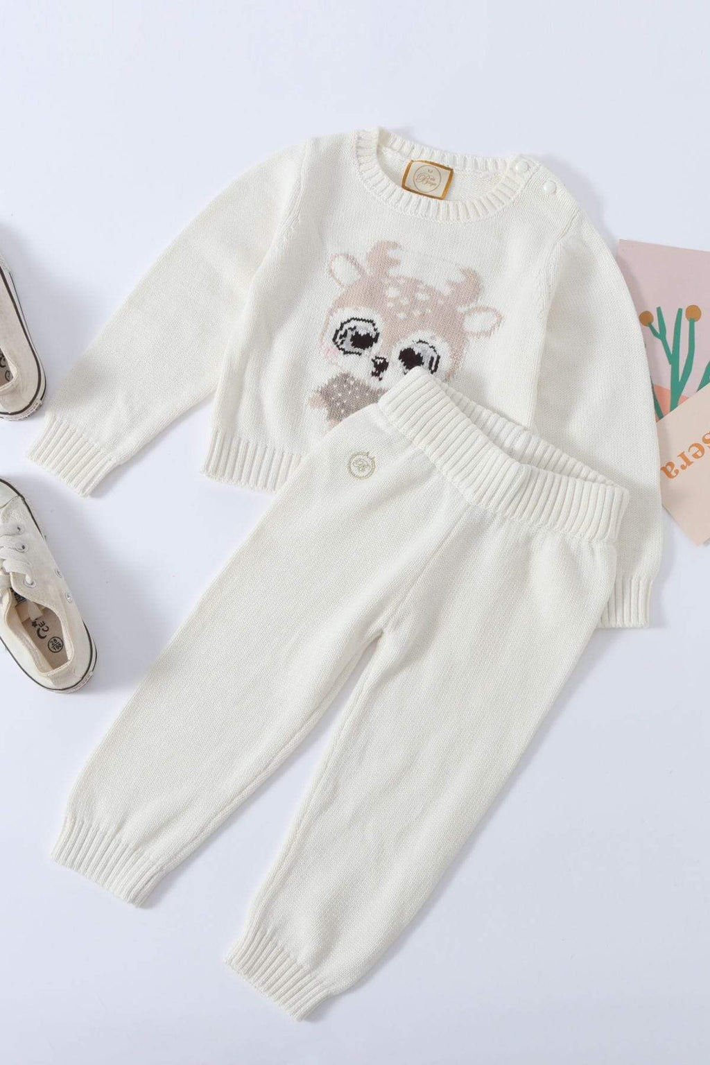 Bebé Biagio Sets Oh Deer - Sett - Hvit