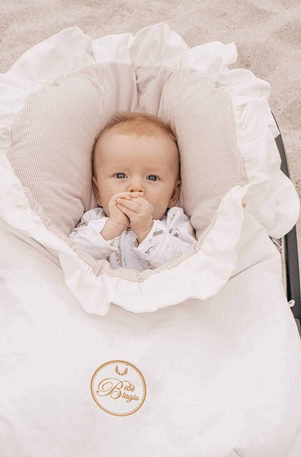 Bebé Biagio Sovepose Hvit / 0-1År / Uni Kaiser - Baby Bilsete Sovepose