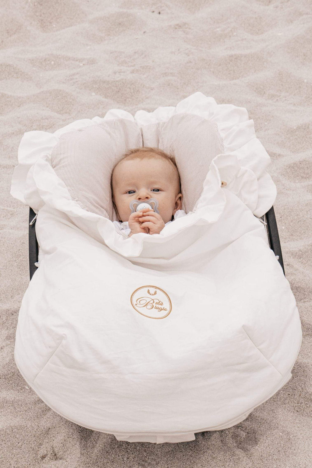 Bebé Biagio Sovepose Hvit / 0-1År / Uni Kaiser - Baby Bilsete Sovepose